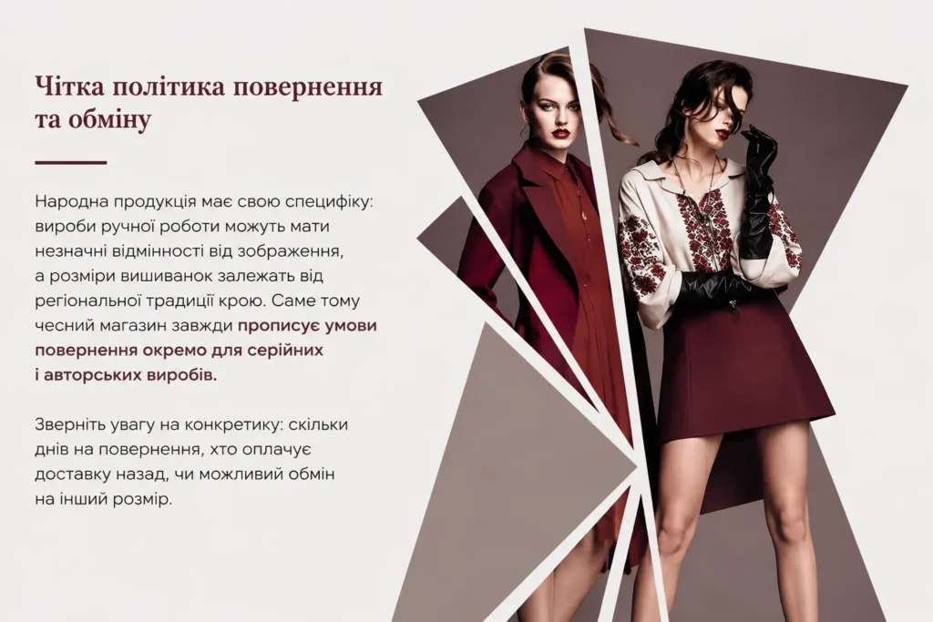 Ознака 4. Чітка політика повернення та обміну Ознака 4. Чітка політика повернення та обміну