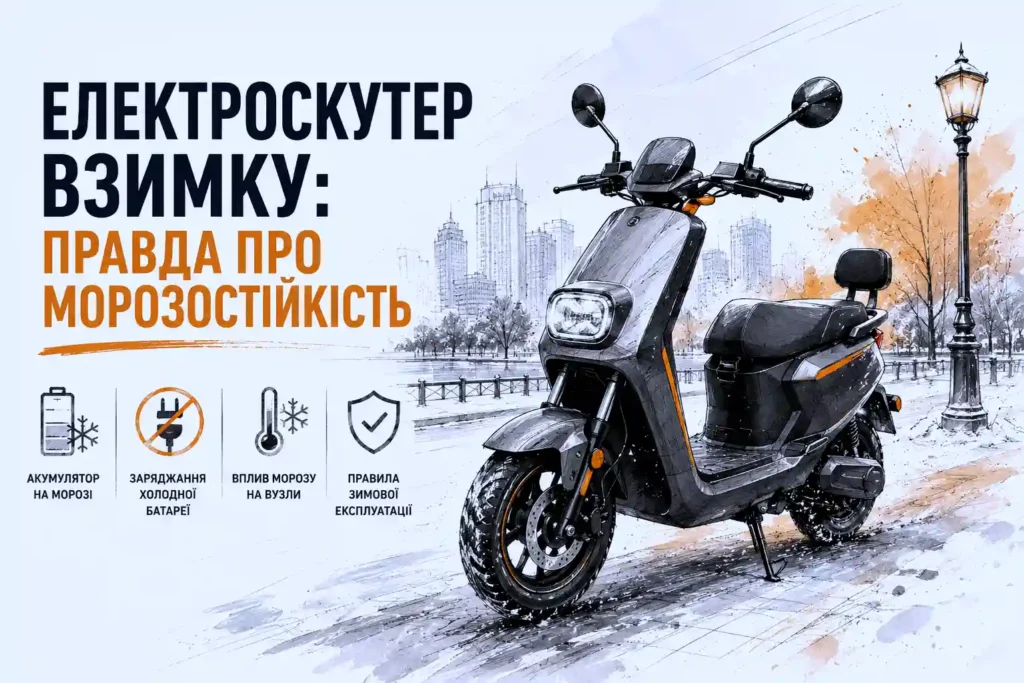 Електроскутер взимку: правда про морозостійкість Електроскутер взимку: правда про морозостійкість