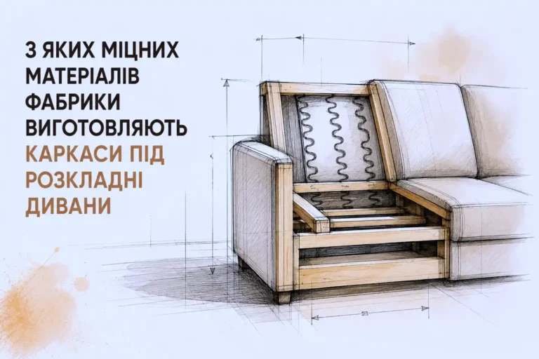 З яких міцних матеріалів фабрики виготовляють каркаси під розкладні дивани