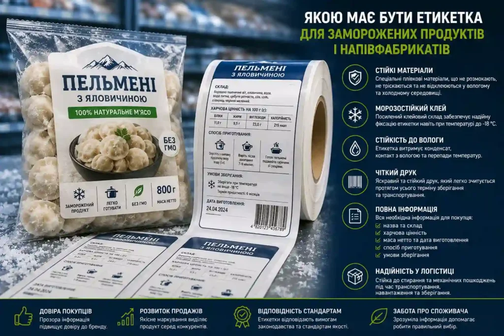 Етикетки для заморожених продуктів: вимоги до упаковки Новини України упаков